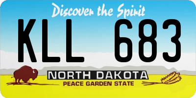 ND license plate KLL683
