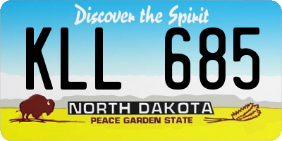 ND license plate KLL685