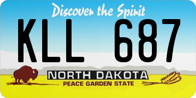ND license plate KLL687