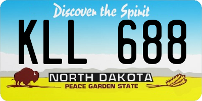 ND license plate KLL688