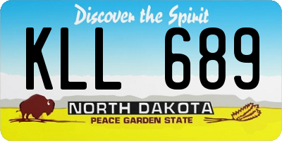 ND license plate KLL689