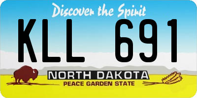 ND license plate KLL691