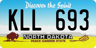 ND license plate KLL693