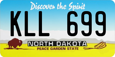ND license plate KLL699