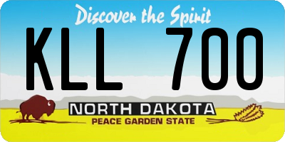 ND license plate KLL700