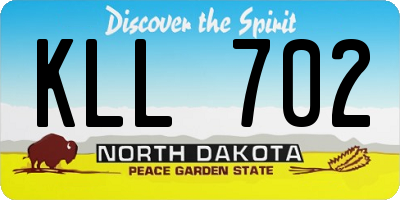 ND license plate KLL702