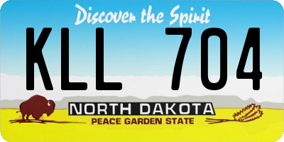 ND license plate KLL704