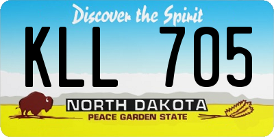 ND license plate KLL705