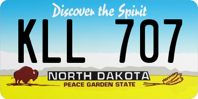 ND license plate KLL707