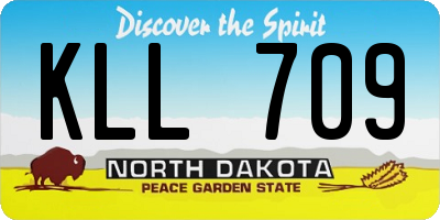 ND license plate KLL709