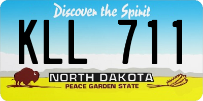 ND license plate KLL711