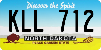 ND license plate KLL712