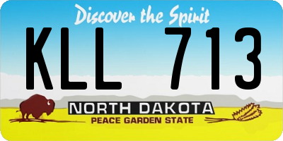 ND license plate KLL713
