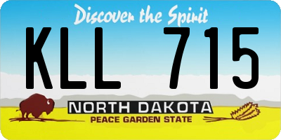 ND license plate KLL715
