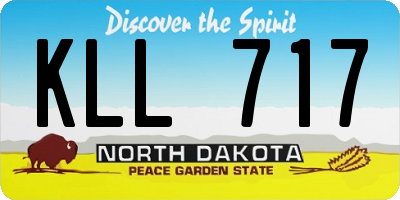 ND license plate KLL717