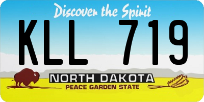 ND license plate KLL719