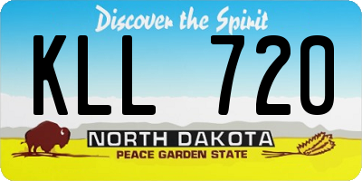 ND license plate KLL720