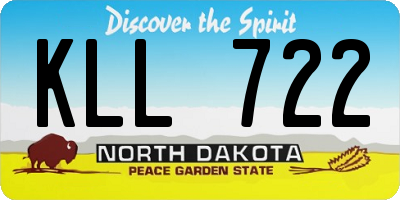ND license plate KLL722