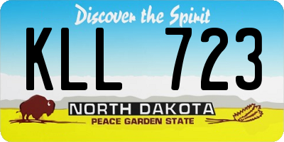 ND license plate KLL723