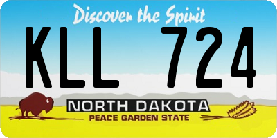 ND license plate KLL724