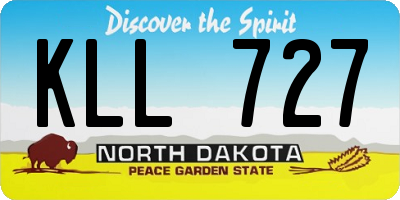 ND license plate KLL727