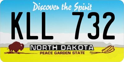 ND license plate KLL732