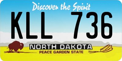 ND license plate KLL736