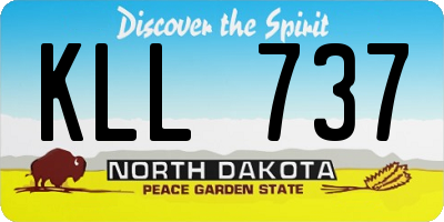 ND license plate KLL737
