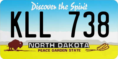 ND license plate KLL738