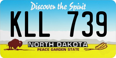 ND license plate KLL739