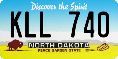 ND license plate KLL740