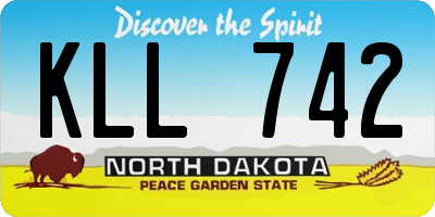 ND license plate KLL742