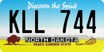 ND license plate KLL744