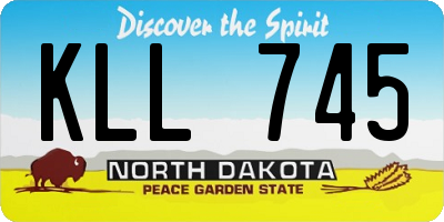 ND license plate KLL745