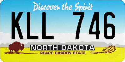 ND license plate KLL746