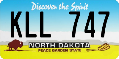 ND license plate KLL747