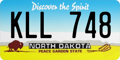 ND license plate KLL748