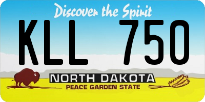 ND license plate KLL750