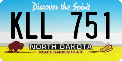 ND license plate KLL751