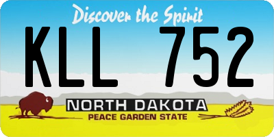 ND license plate KLL752