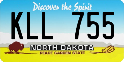 ND license plate KLL755