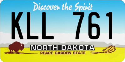 ND license plate KLL761