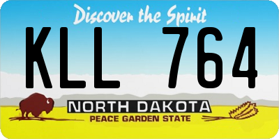 ND license plate KLL764