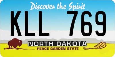 ND license plate KLL769