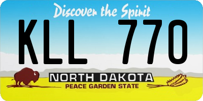 ND license plate KLL770