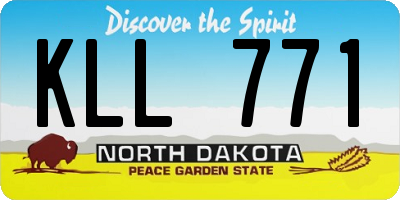 ND license plate KLL771