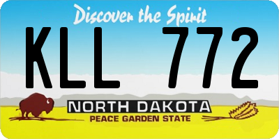 ND license plate KLL772