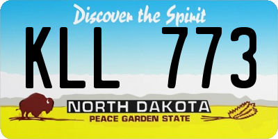ND license plate KLL773