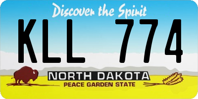ND license plate KLL774