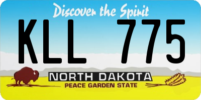 ND license plate KLL775